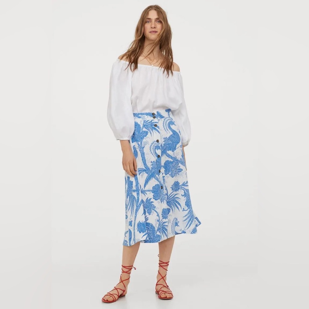 H&M, women’s linen blend skirt, size S